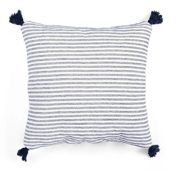 Lush Decor Pinnacle Stripe Navy and off white 20x20 - Picture 1 of 5